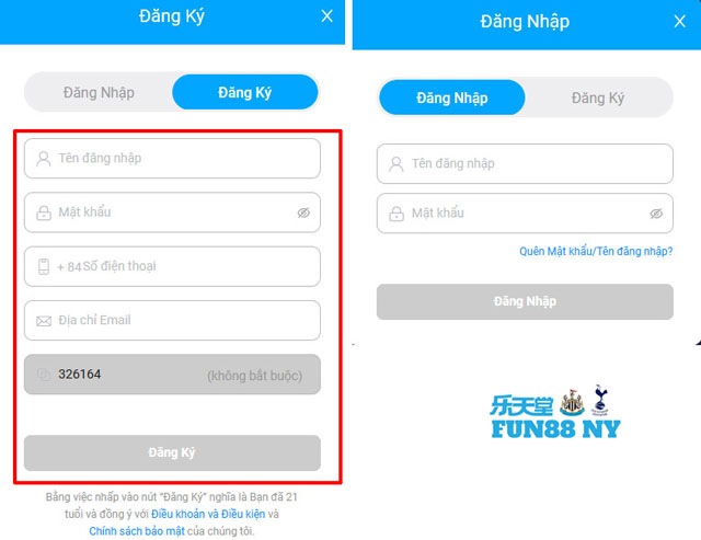 Creating a Fun88 account on your mobile device