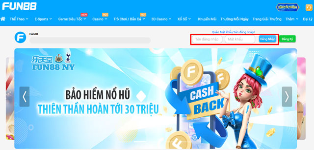 Log into your Fun88 account to withdraw Fun88